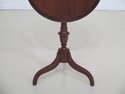 46698EC: BRANDT Inlaid Base Mahogany Tilt Top Tabl