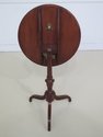 46698EC: BRANDT Inlaid Base Mahogany Tilt Top Tabl