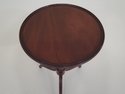 46698EC: BRANDT Inlaid Base Mahogany Tilt Top Tabl