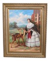 F31513EC: Framed Oil Painting On Canvas ~ Woman Fe