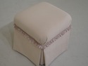 F31499EC: Custom Upholstered Skirted Square Ottoma