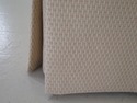 F31499EC: Custom Upholstered Skirted Square Ottoma