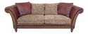 25641EC: LLOYDS Leather & Upholstered Rustic Sofa
