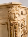 LF71213: Antique 19th Century Cherub Carved Painte