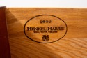 L71584: HENKEL HARRIS Marble Top Demilune Mahogany
