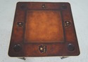 F66722: THEODORE ALEXANDER Leather Top Games Table