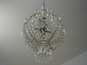 F65481: Crystal Prism Silver Decorator Chandelier 