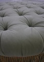 71656: BAKER Round Green Velvet Style Upholstered 