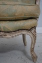 F71659: Pair BAKER French Louis XV Damask Upholste