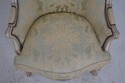 F71659: Pair BAKER French Louis XV Damask Upholste