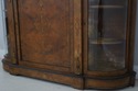 L71544: English Victorian Burl Walnut Glass Door C