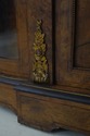 L71544: English Victorian Burl Walnut Glass Door C