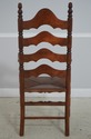 F71629: Pair Cherry Ladder Back Style Rush Seat Ar