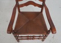 F71629: Pair Cherry Ladder Back Style Rush Seat Ar