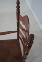 F71629: Pair Cherry Ladder Back Style Rush Seat Ar