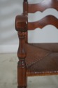 F71629: Pair Cherry Ladder Back Style Rush Seat Ar