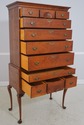 L71621: DR DIMES Cherry Flat Top 2 Piece Highboy