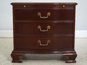 L70213: Pair BAKER 3 Drawer Mahogany Nightstands