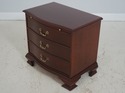L70213: Pair BAKER 3 Drawer Mahogany Nightstands