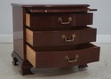 L70213: Pair BAKER 3 Drawer Mahogany Nightstands