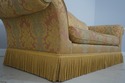71654: BAKER Damask Upholstered Sofa w. Bullion Fr