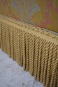 71654: BAKER Damask Upholstered Sofa w. Bullion Fr