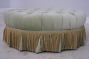 71656: BAKER Round Green Velvet Style Upholstered 