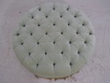 71656: BAKER Round Green Velvet Style Upholstered 