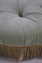 71656: BAKER Round Green Velvet Style Upholstered 