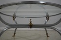 62888EC: Round Steel & Brass Swan Head Coffee Tabl