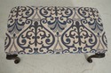 L62960EC: Pair Vintage Benches w. New Damask Uphol