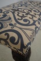 L62960EC: Pair Vintage Benches w. New Damask Uphol