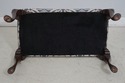 L62960EC: Pair Vintage Benches w. New Damask Uphol