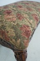 62952EC: Carved Paw Foot Newly Upholstered Ottoman