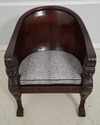 F62511EC: Monumental Ornately Carved Throne Chair 