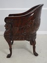F62511EC: Monumental Ornately Carved Throne Chair 