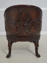 F62511EC: Monumental Ornately Carved Throne Chair 