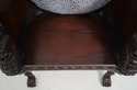 F62511EC: Monumental Ornately Carved Throne Chair 