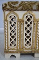 62958EC: Pair Gothic Style Paint Decorated Stools