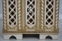 62958EC: Pair Gothic Style Paint Decorated Stools