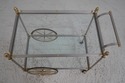 66977: Regency Style Brass & Steel Tea Cart Desser