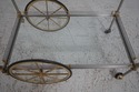 66977: Regency Style Brass & Steel Tea Cart Desser