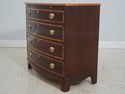 L70398: BAKER Banded Bow Front Mahogany Bachelor C