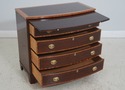 L70398: BAKER Banded Bow Front Mahogany Bachelor C
