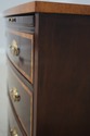 L70398: BAKER Banded Bow Front Mahogany Bachelor C