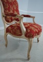 63033EC: Pair Decorative French Style Upholstered 