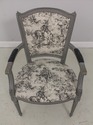 58603EC: Pair French Louis XVI Custom Upholstered 