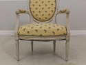 58602EC: Pair French Louis XVI Palm Tree Upholster