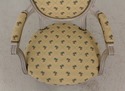 58602EC: Pair French Louis XVI Palm Tree Upholster