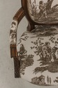 58597EC: Pair French Louis XVI New Toile Upholster